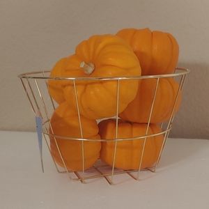 NWT Gold Basket Home Decor